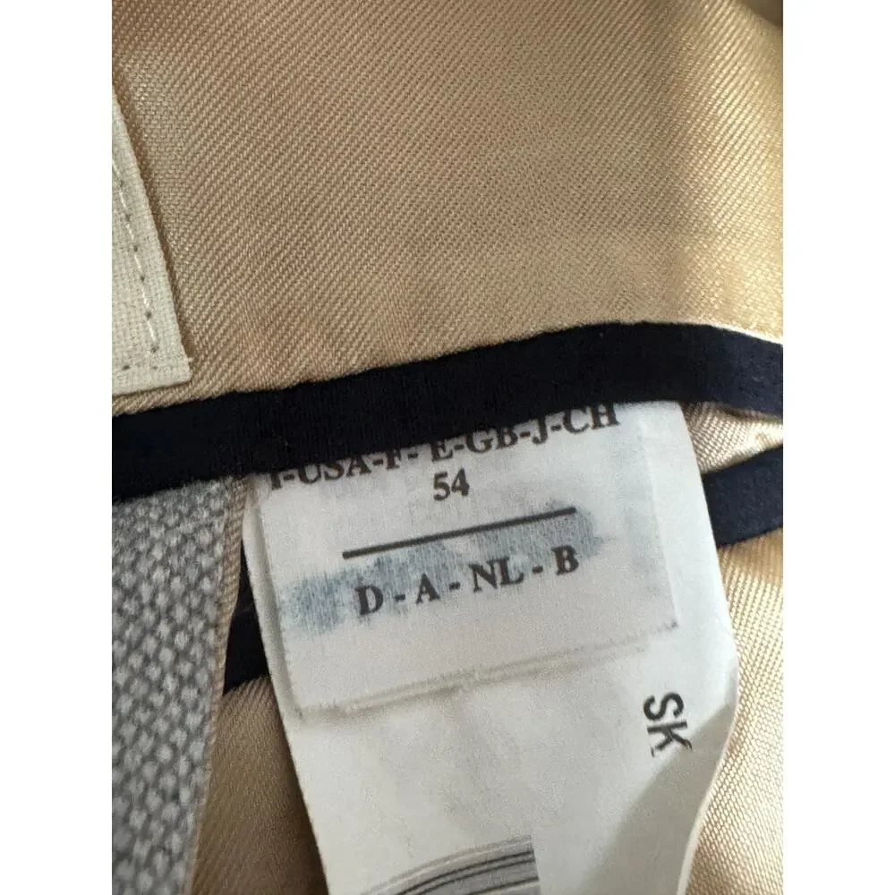 Brunello Cucinelli Gray Cotton Birdseye Nailhead Blazer Sportcoat 54IT 42R US